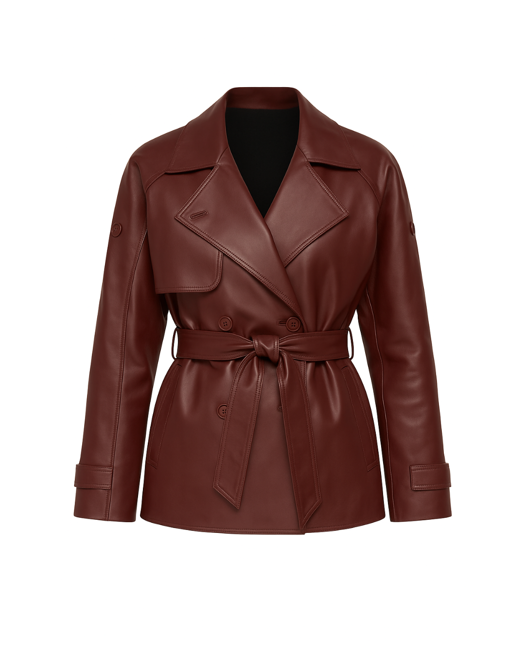 Julia Burgundy Trench Jacket