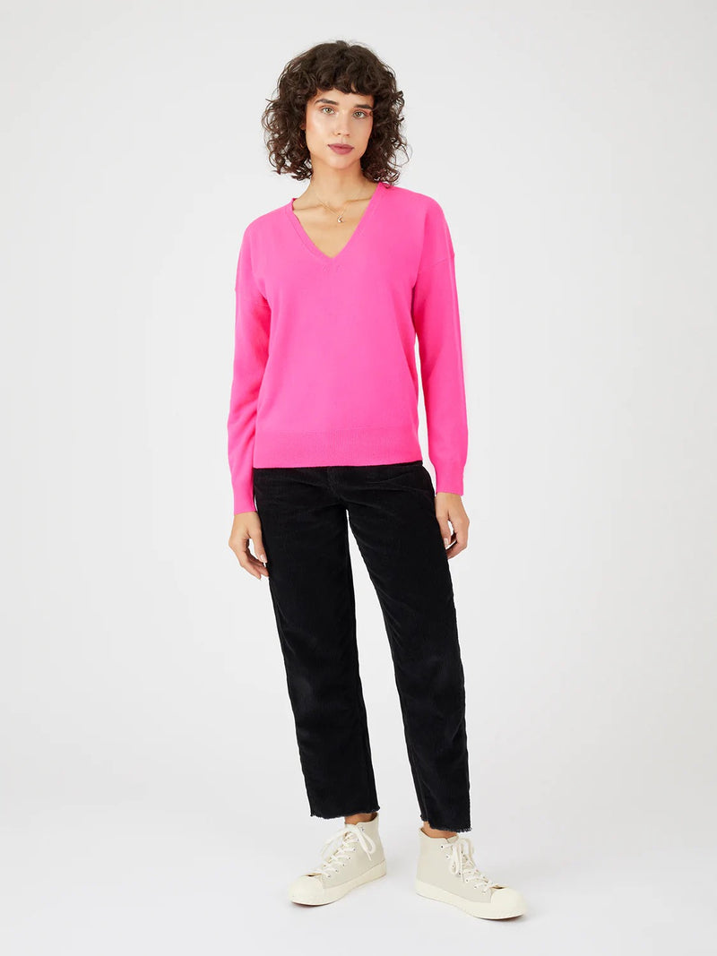 Cocoa Cashmere Essential V Neck Jumper