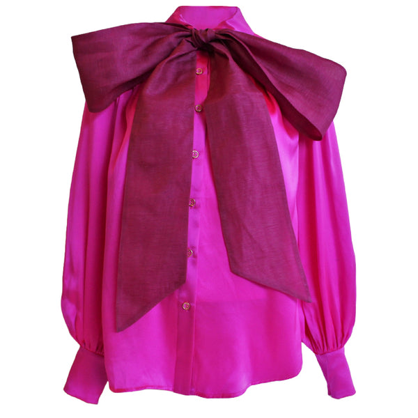 LeDoré Silk Bow Blouse