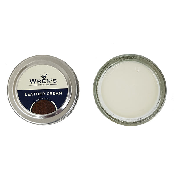 Wrens Leather Cream Jar