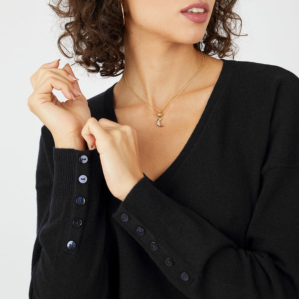 Cocoa Cashmere Essential V Neck Jumper