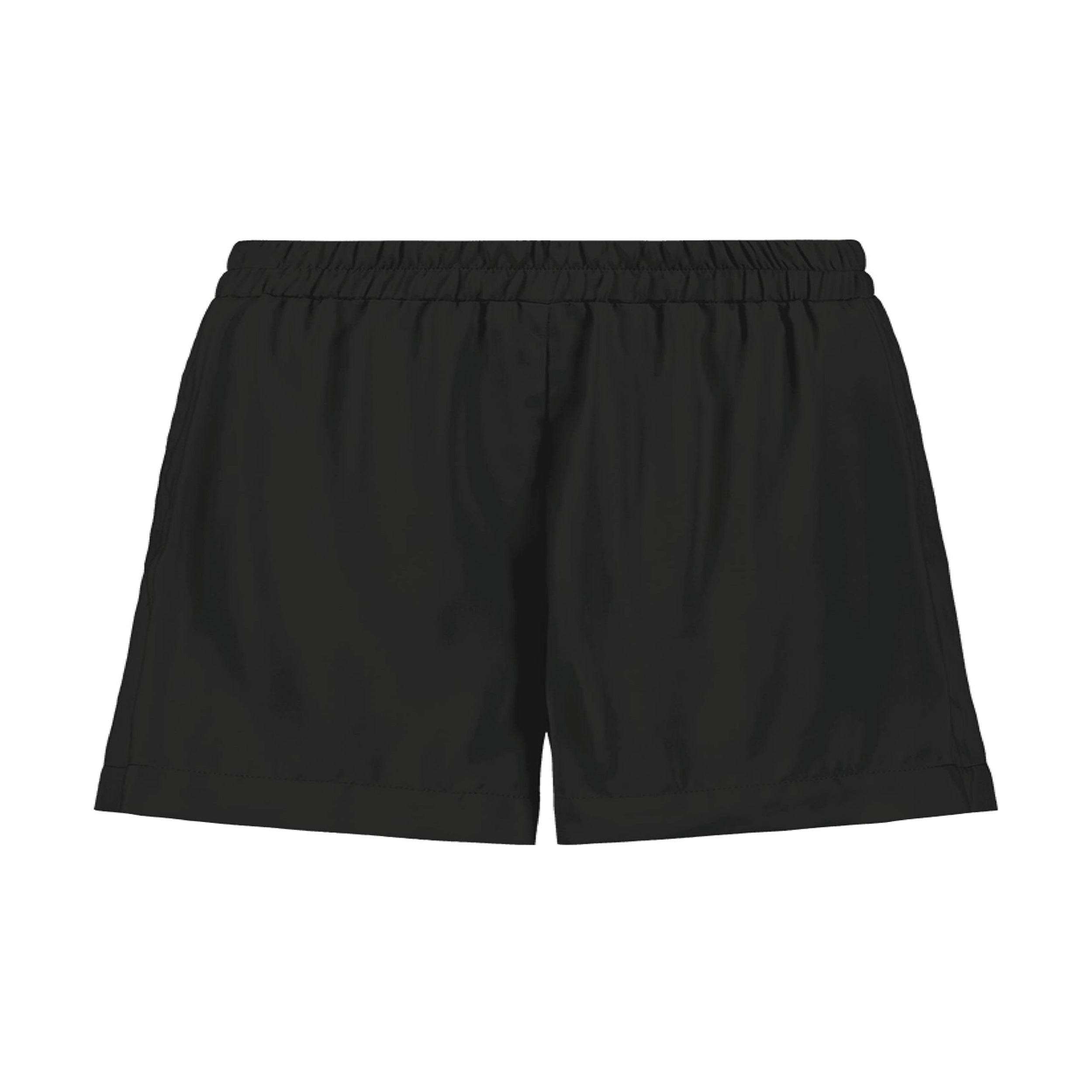 Black Boxer Shorts with Elastic Waistband