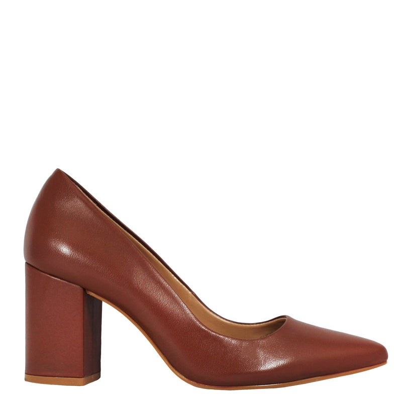 Dark tan pumps hotsell