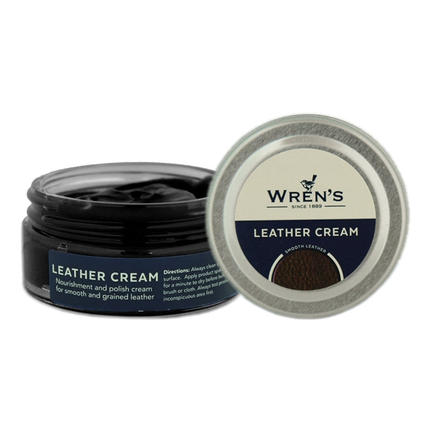 Wrens Leather Cream Jar